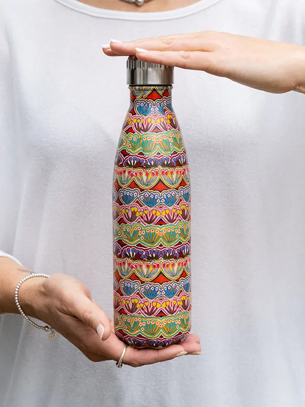 Aboriginal Medicine Flowers Stainless Steel Water Bottle