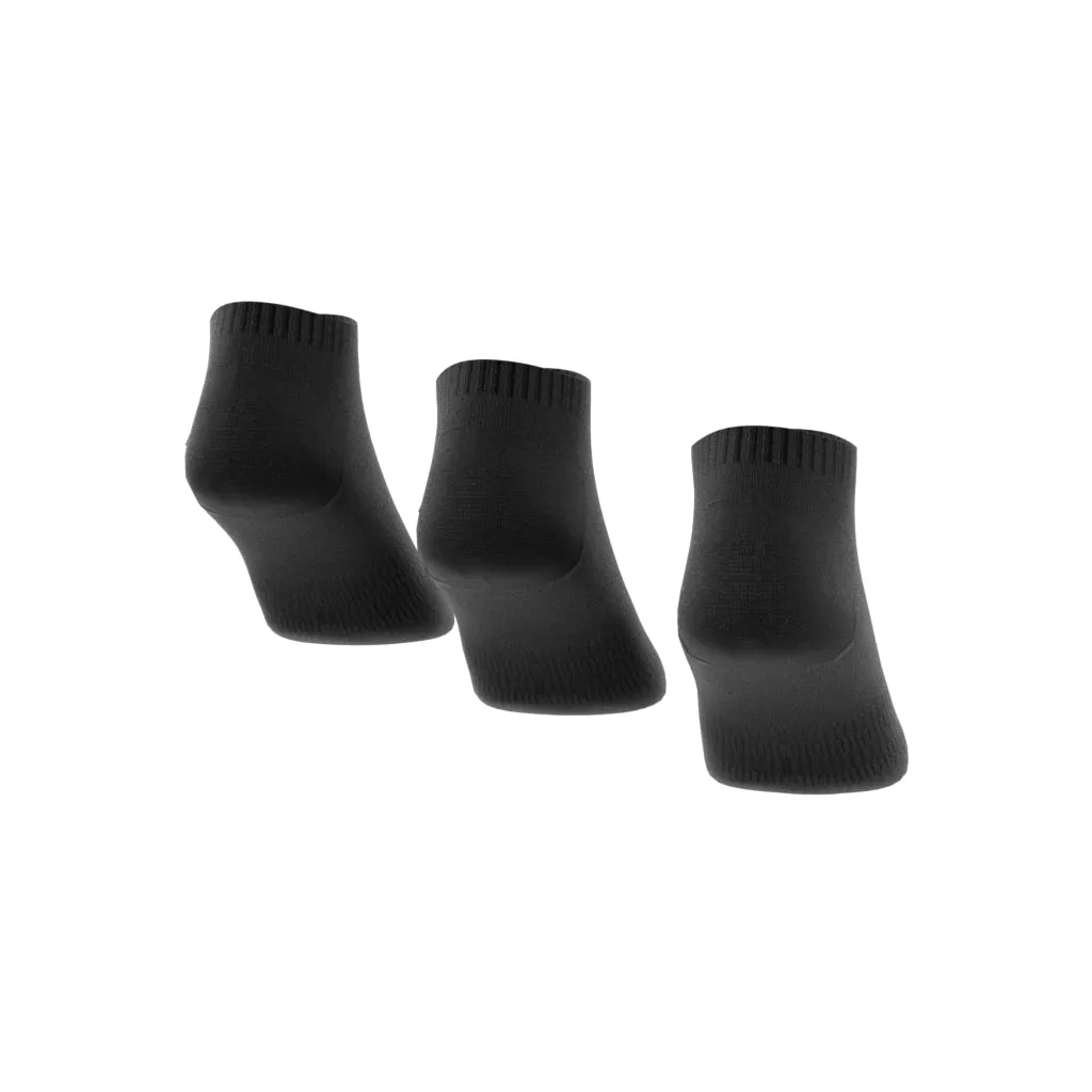 ADIDAS THIN AND LIGHT LOW SOCKS 3 PAIRS BLACK