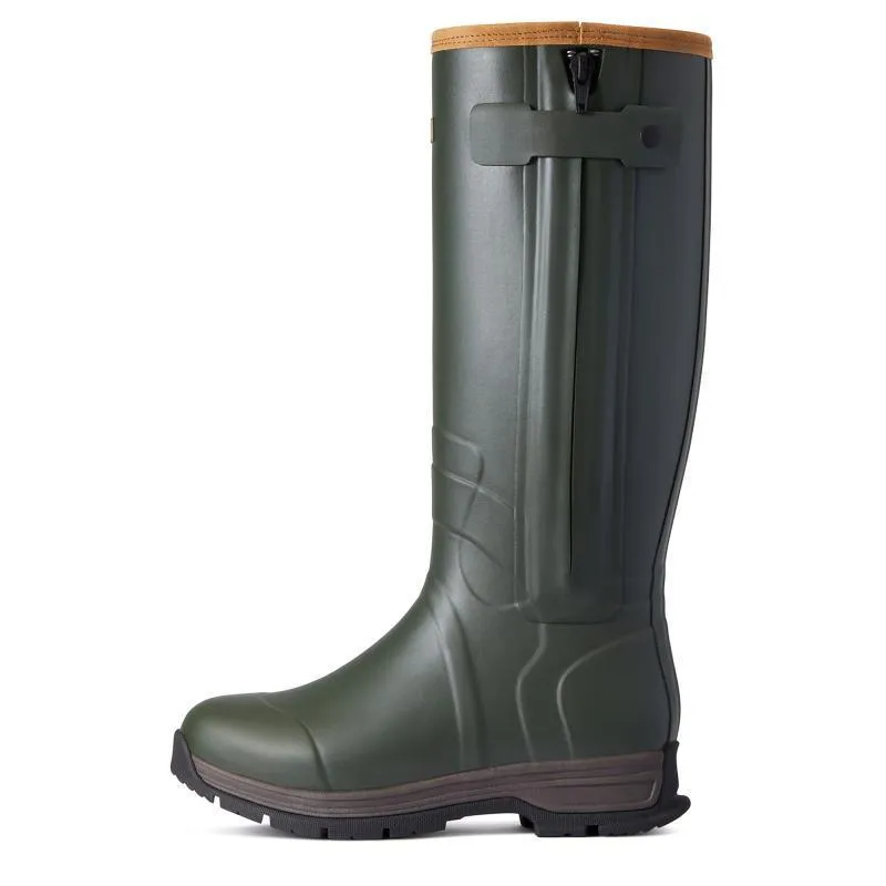 Ariat Burford Neoprene Full Zip Ladies Wellington Boot - Olive