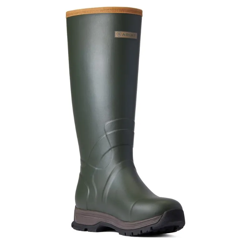 Ariat Burford Neoprene Full Zip Ladies Wellington Boot - Olive