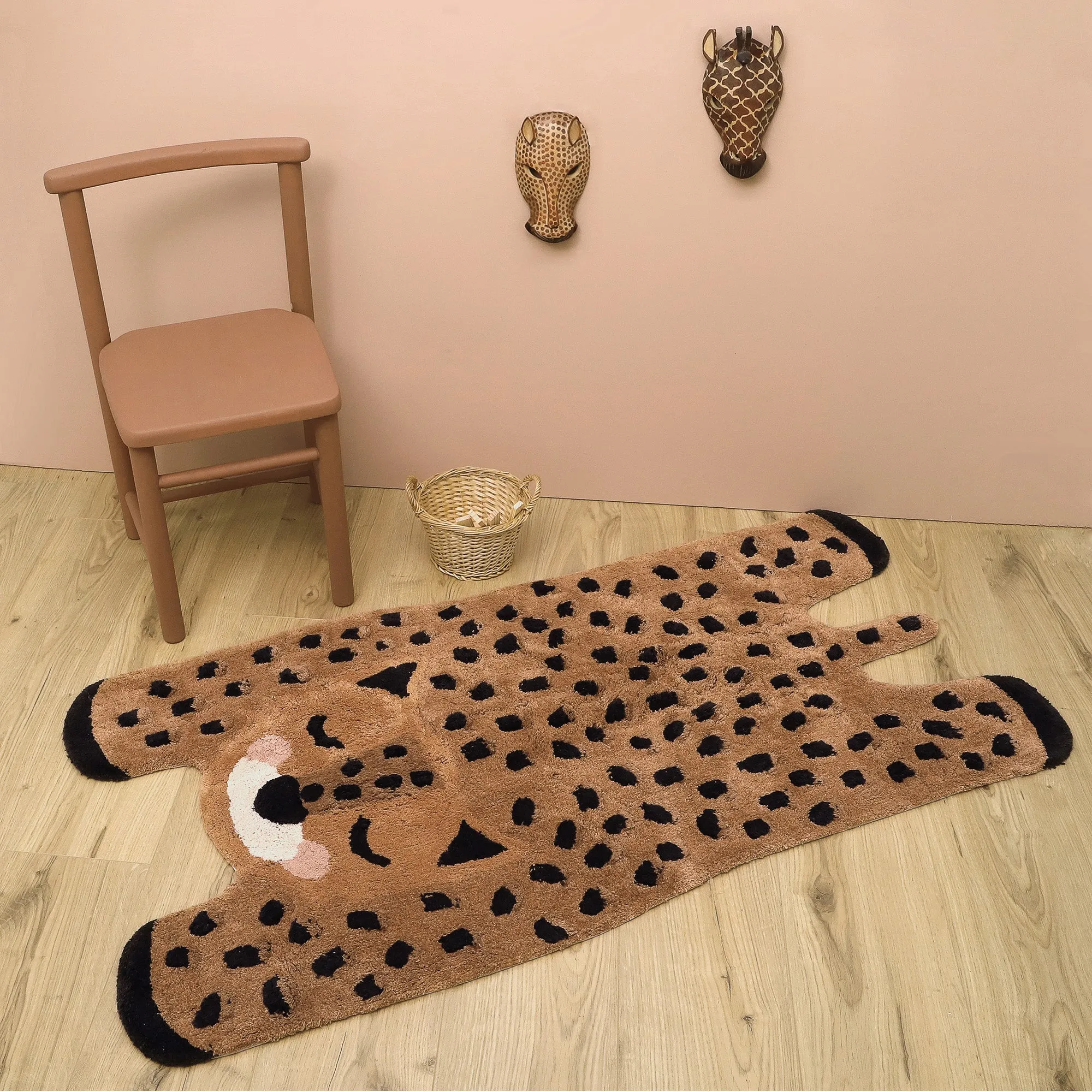 Children's Little Cheetah Shaggy Rug