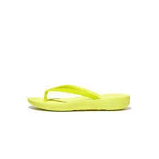 FitFlop Womens Iqushion Sparkle Flip Flops Electric Yellow