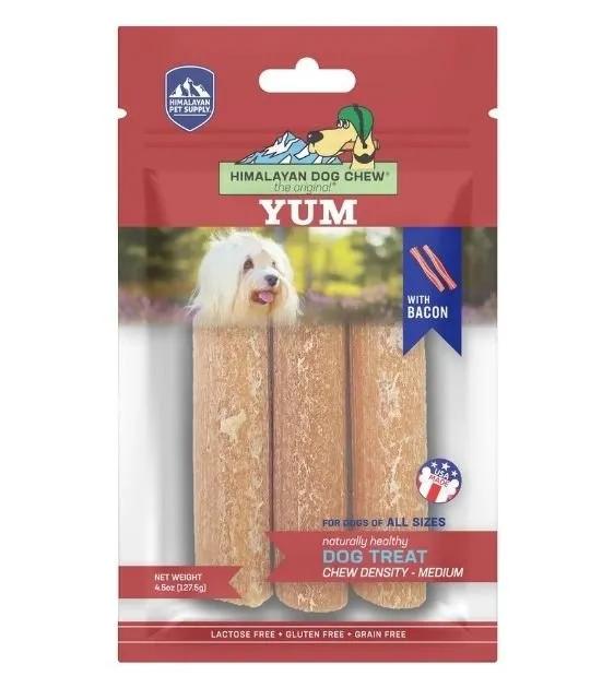 Himalayan Pet Supply Yaky Yum Bacon Flavor Dog Treats (Medium Density)