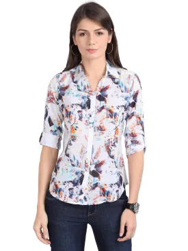 James Digital Printed Tailored Fit Shirt