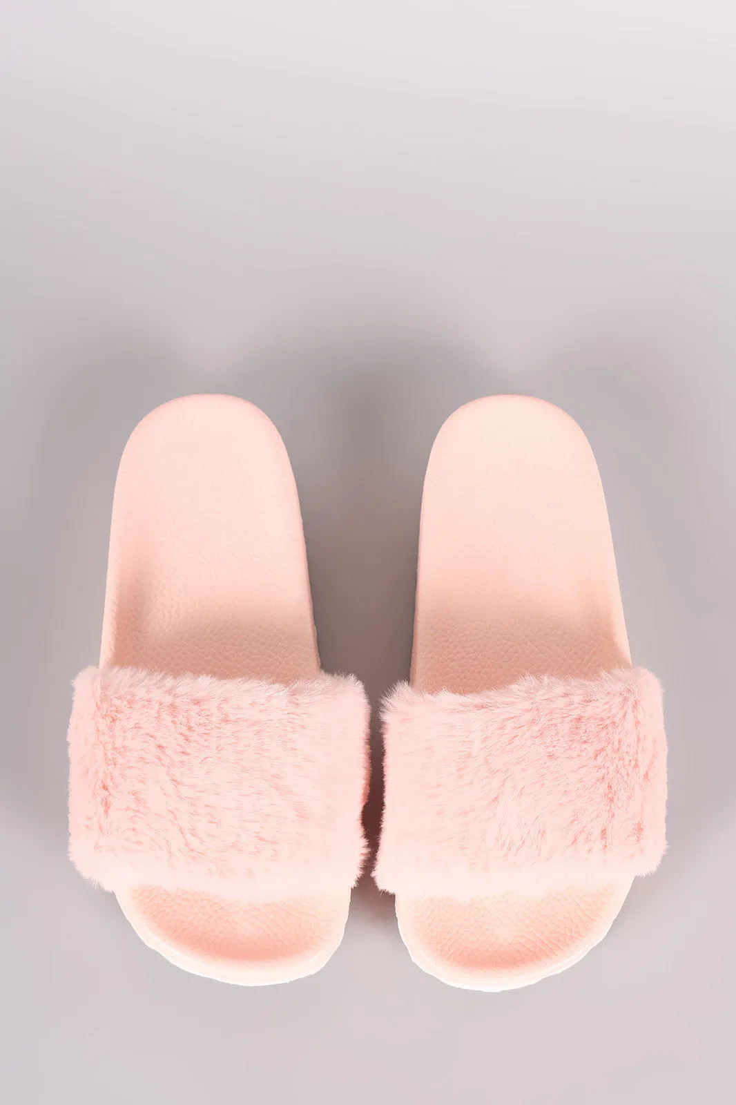 Liliana Faux Fur Lug Slide Sandals