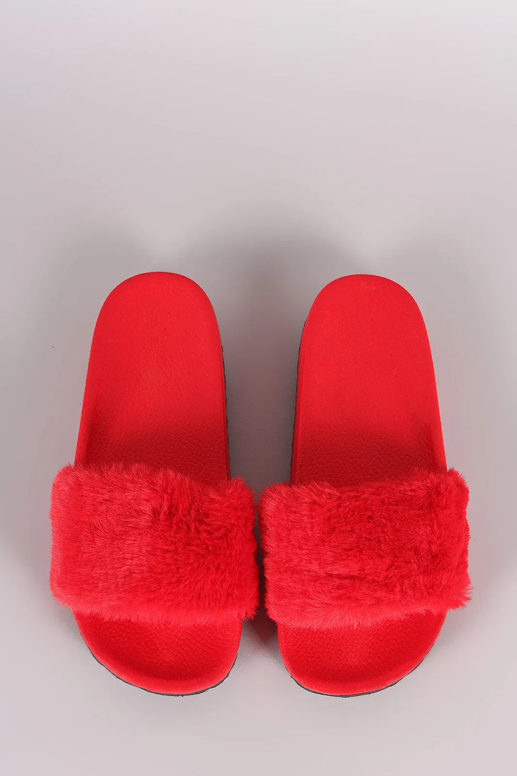 Liliana Faux Fur Lug Slide Sandals