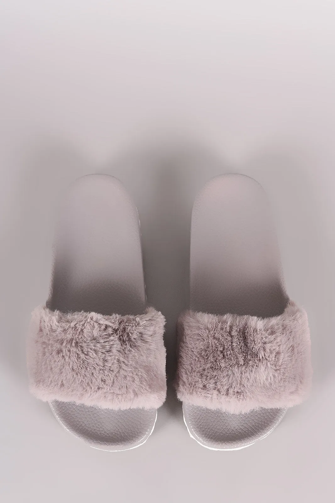 Liliana Faux Fur Lug Slide Sandals