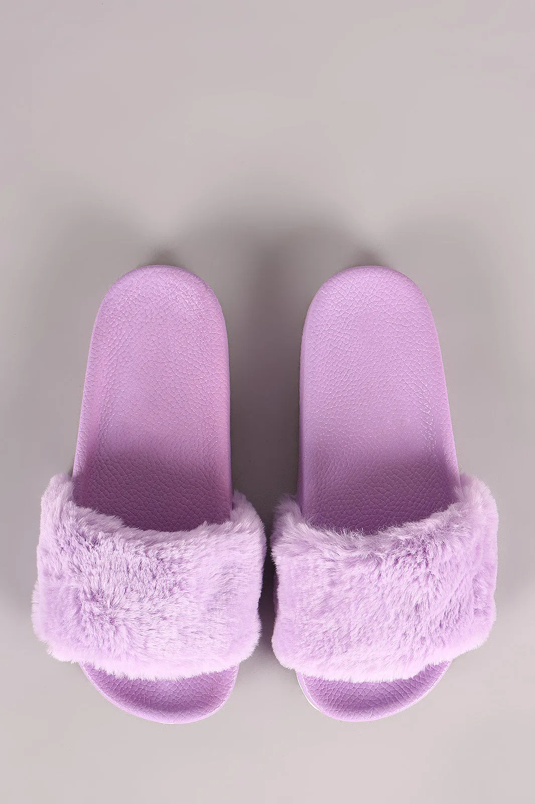 Liliana Faux Fur Lug Slide Sandals