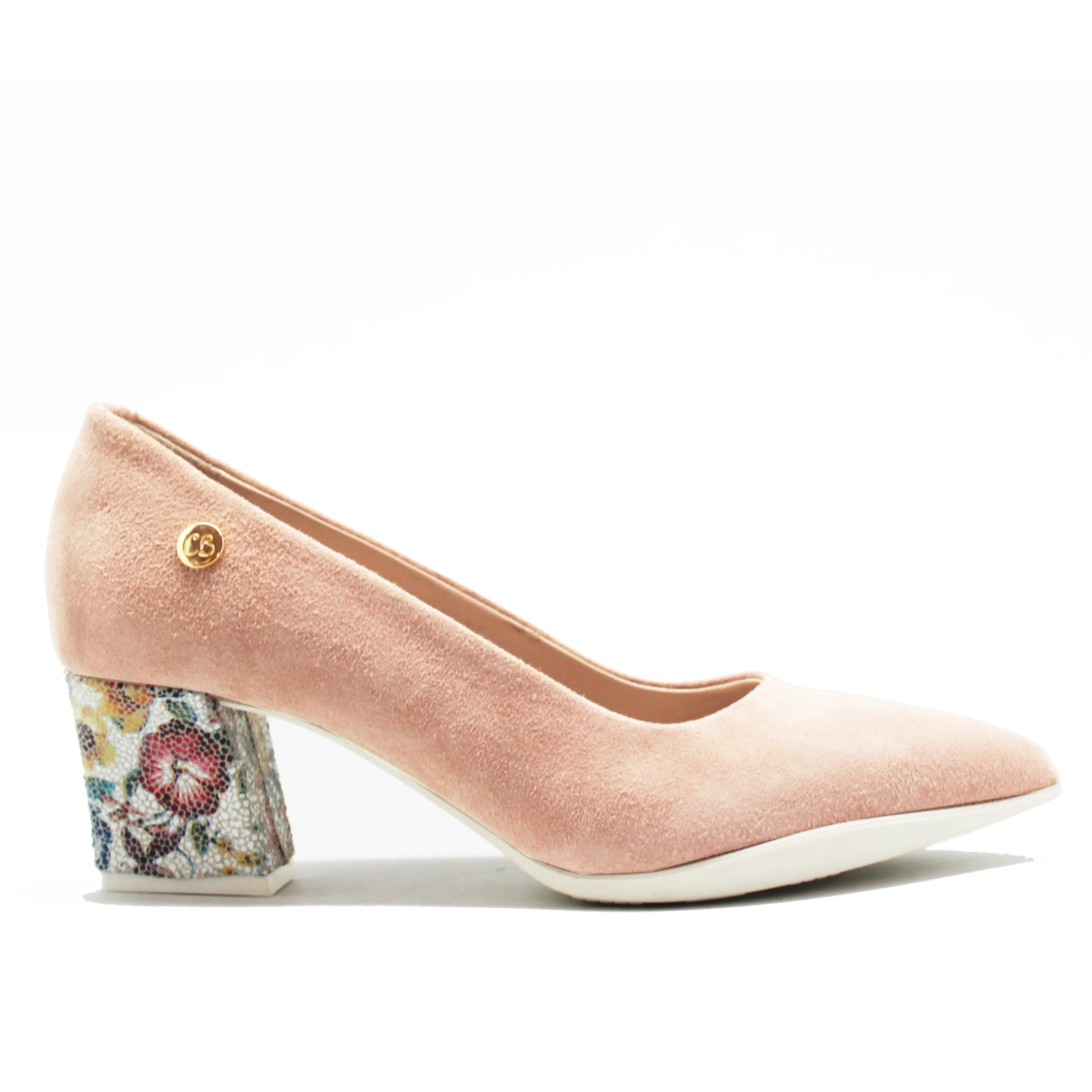 Lu Lu - Dusty Pink low heel shoe