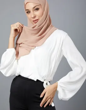 Lustrous Crossover Blouse