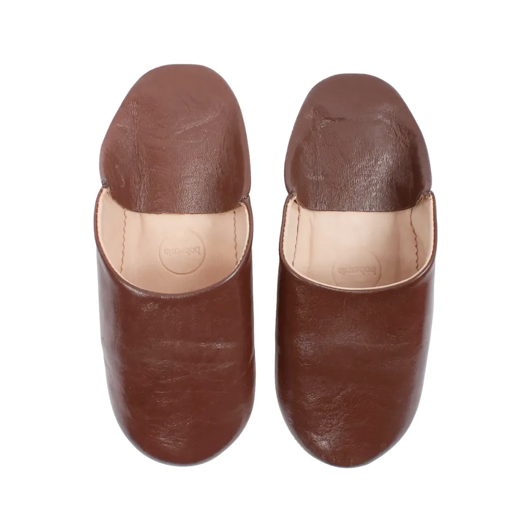 Men's Large Chocolate Babouche Slippers