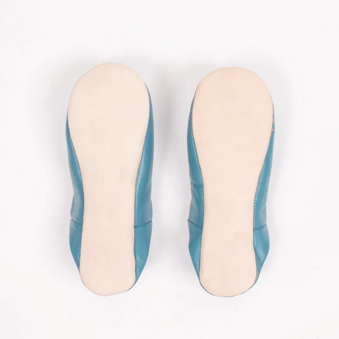 Men's Small Blue Grey Babouche Slippers