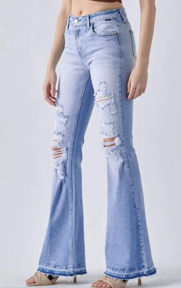 Mid Rise Super Flare by Cello Jeans