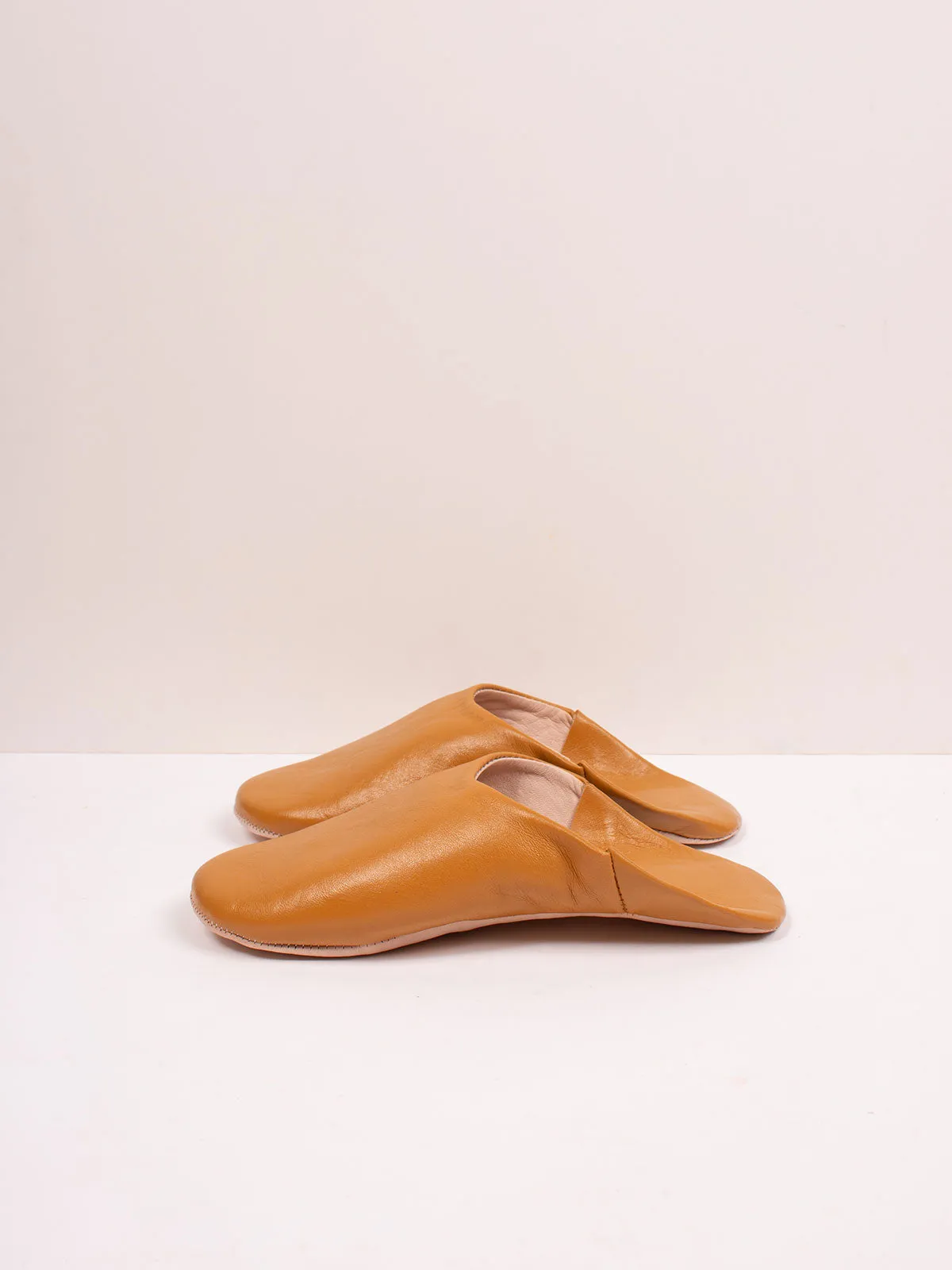 Moroccan Mens Babouche Slippers, Ochre