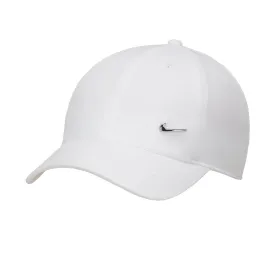 Nike Dri-FIT Club Unstructured Metal Swoosh Cap White