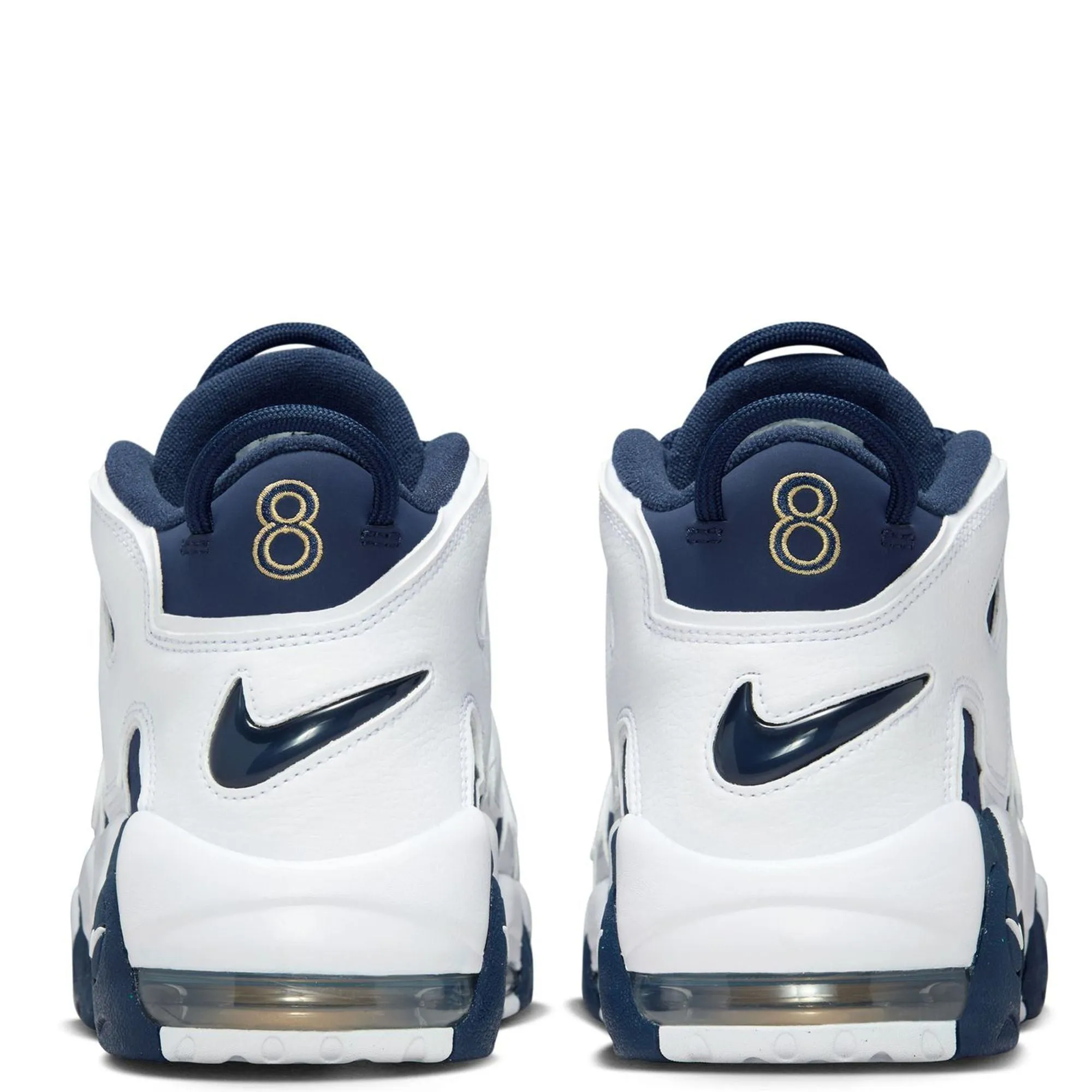 Nike Men's Air More Uptempo 96 Shoes - White / Midnight Navy / Metallic Gold