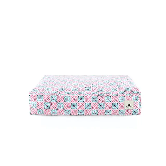 Ohpopdog Peranakan Inspired Bibik Pink 14 Microbeads Dog Bed