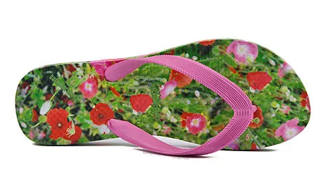 Poppy & Cosmos Beach Flip Flops