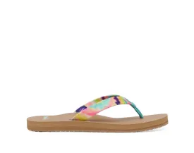 Sanuk Womens Ashland ST Tie Dye Turquoise Multi