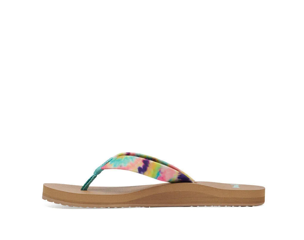 Sanuk Womens Ashland ST Tie Dye Turquoise Multi