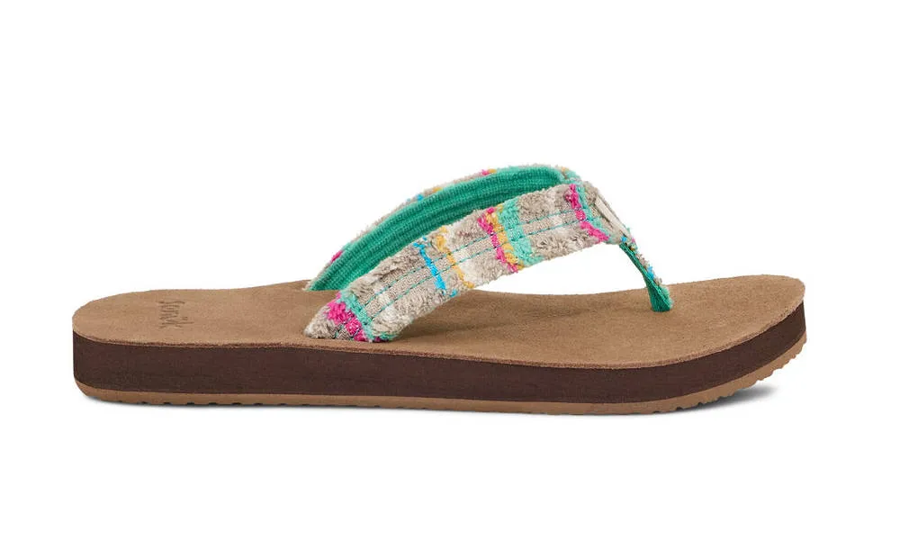 Sanuk Womens Fraidy Cat ST Teal Multi