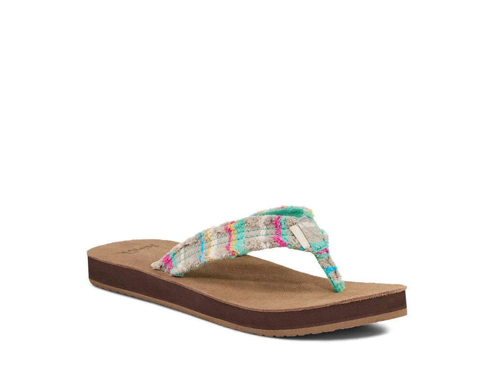 Sanuk Womens Fraidy Cat ST Teal Multi