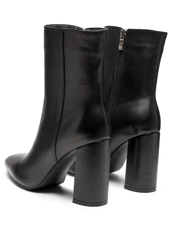 TEEK - MARGEN ANKLE-HIGH POINTED TOE BLOCK HEELED BOOT