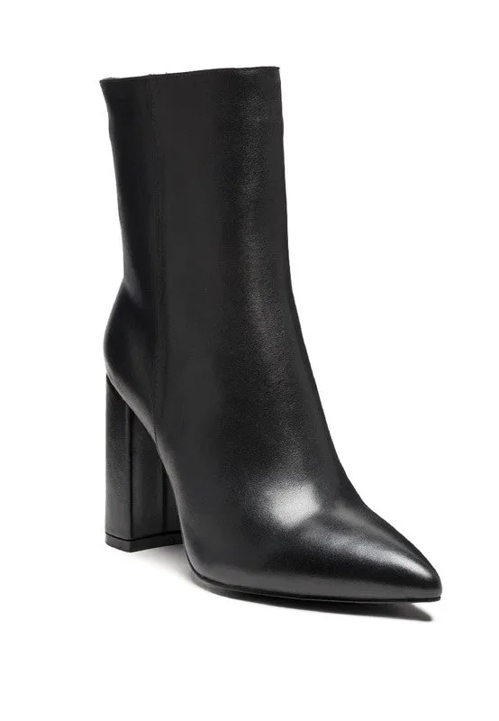 TEEK - MARGEN ANKLE-HIGH POINTED TOE BLOCK HEELED BOOT