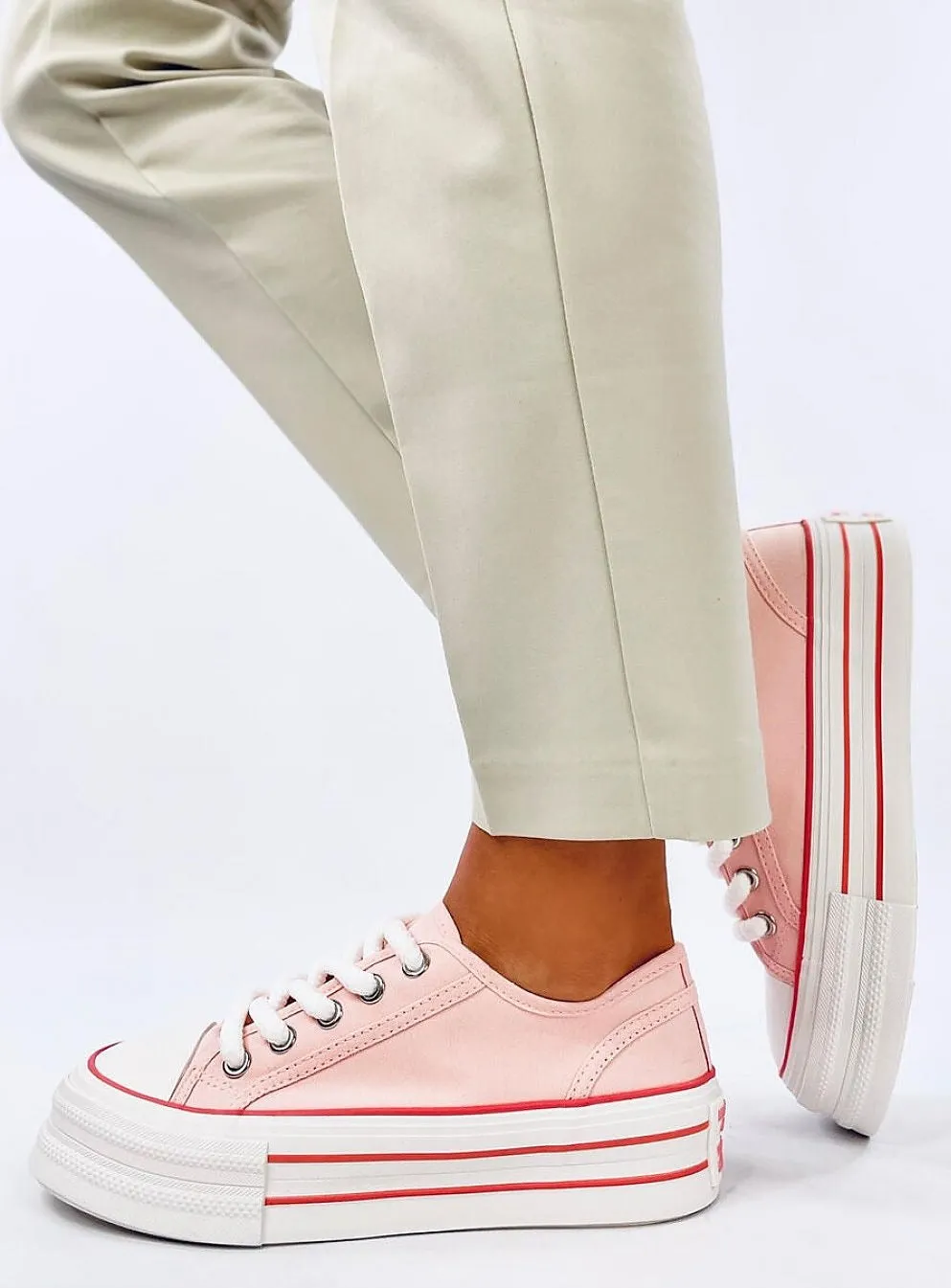 TEEK - Pink Platform Classic Sneakers