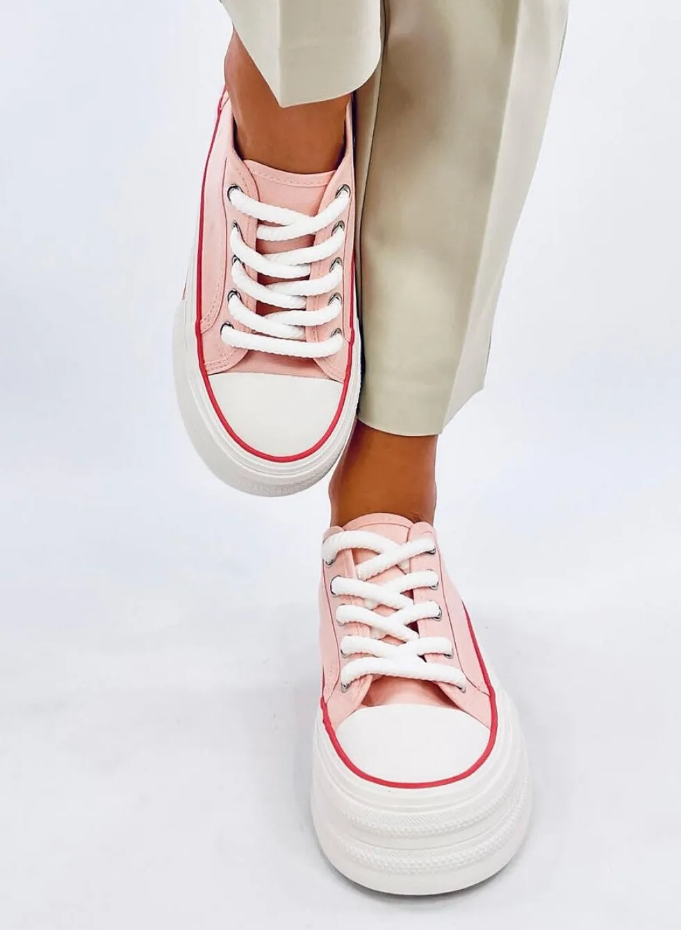 TEEK - Pink Platform Classic Sneakers