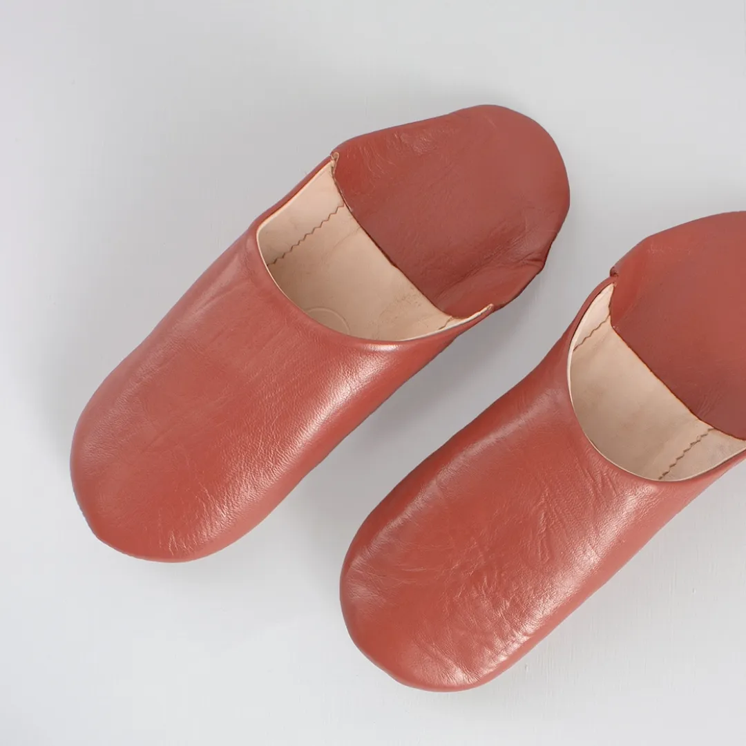 Terracotta Large Babouche Slippers