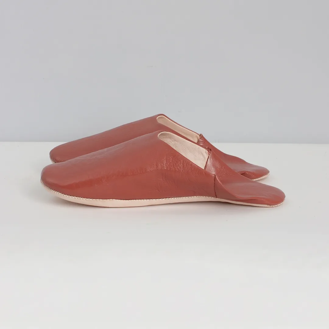 Terracotta Large Babouche Slippers