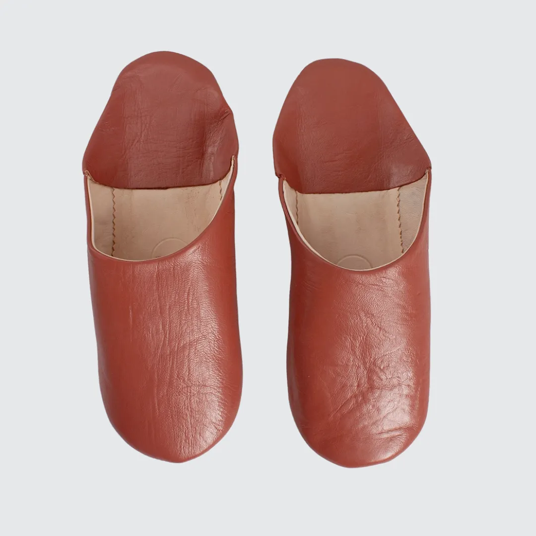 Terracotta Large Babouche Slippers