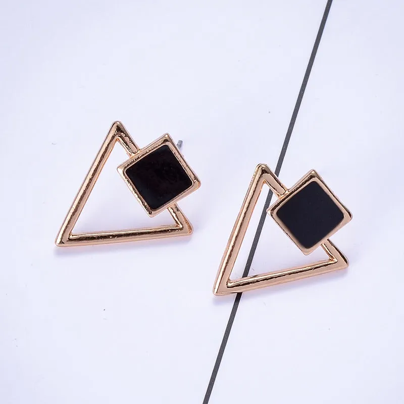 Trendy Girls Elegant Triangle Earrings