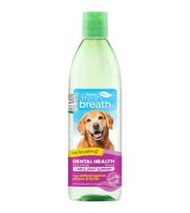 TropiClean Fresh Breath No Brushing Dental Health Solution for Dogs (Hip & Joint Support)