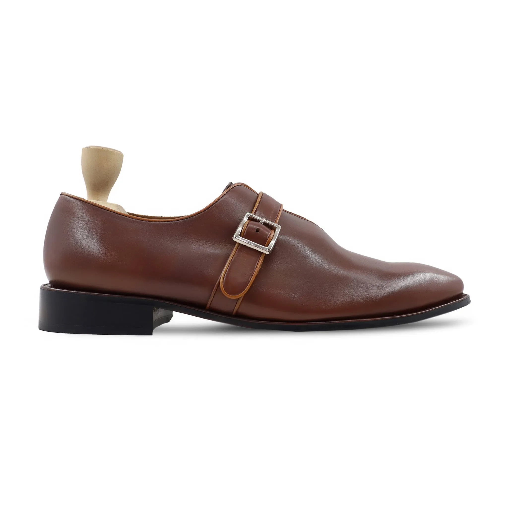 Vidnoye - Men's Dark Brown Calf Leather Single Monkstrap