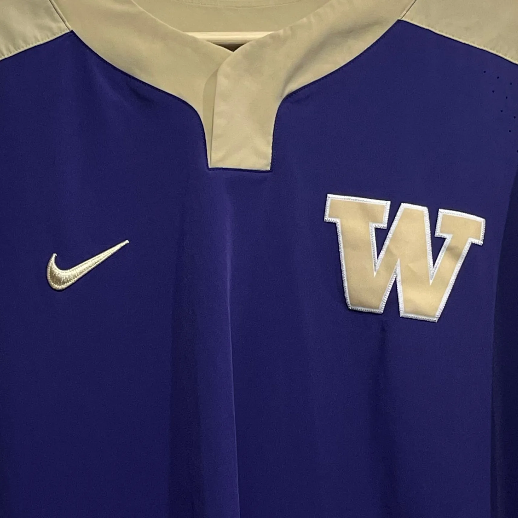 Washington Huskies Baseball Game Worn Warmup Jersey L