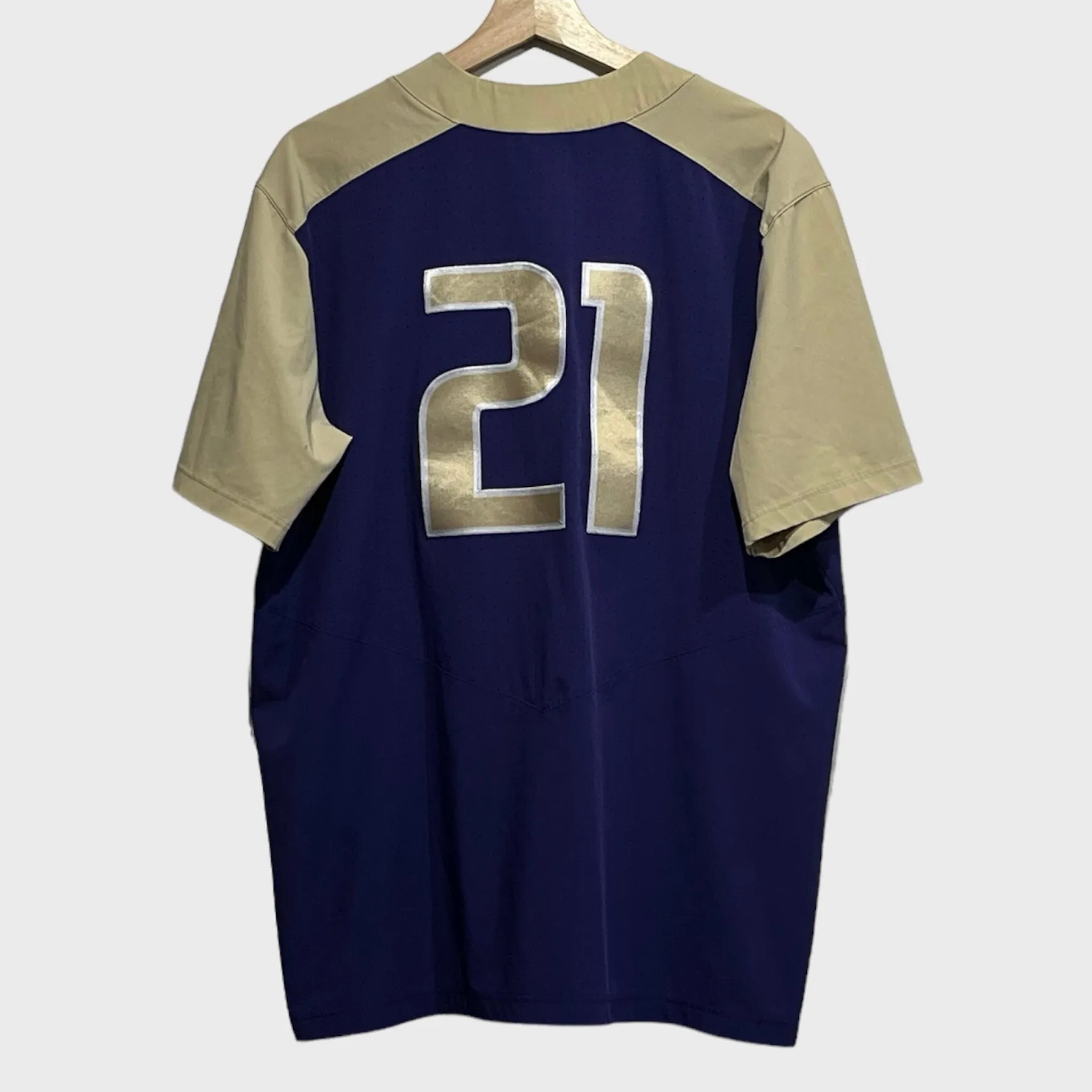 Washington Huskies Baseball Game Worn Warmup Jersey L