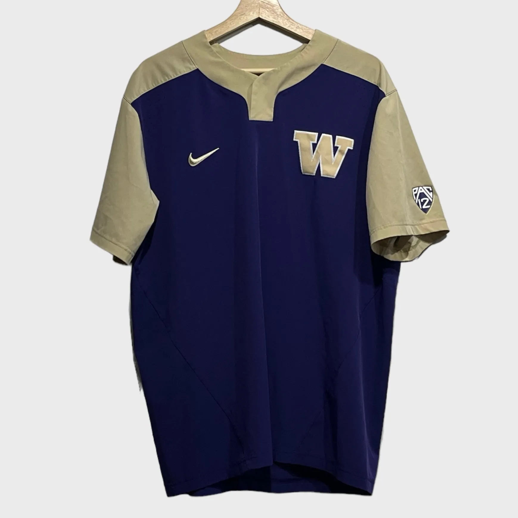 Washington Huskies Baseball Game Worn Warmup Jersey L