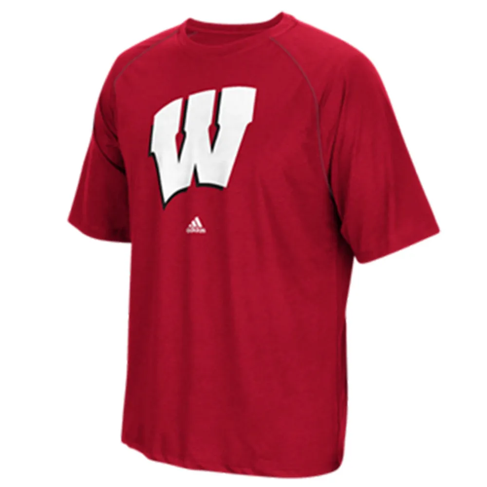 Wisconsin Badgers Adidas Logo Go-To Tee