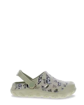 Women's Easies Cow in Pasture Clog - Green